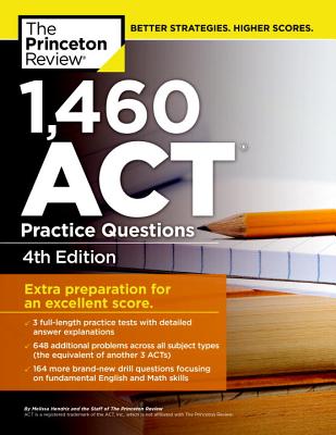 1,297 Act Practice Questions, 4Th Edition - Review, Princeton