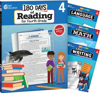 180 Days(tm) Reading, Math, Writing, & Language for Grade 4: 4-Book Set: Practice, Assess, Diagnose - Multiple Authors, and Kinberg, Margot, and Barchers, Suzanne I