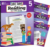 180 Days(tm) Reading, Math, Writing, & Language for Grade 5: 4-Book Set: Practice, Assess, Diagnose