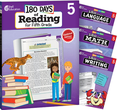 180 Days(tm) Reading, Math, Writing, & Language for Grade 5: 4-Book Set: Practice, Assess, Diagnose - Multiple Authors, and Kinberg, Margot, and Maloof, Torrey