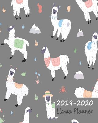 2019-2020 Llama Planner: Large Weekly Journal & Notebook - Dot, Red