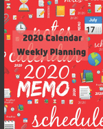2020 Calendar: Weekly planning