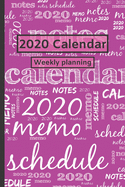 2020 Calendar: Weekly planning