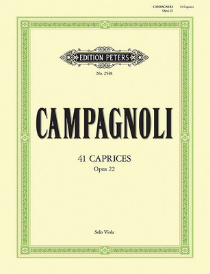 41 Caprices Op. 22 for Viola - Campagnoli, Bartolomeo (Composer), and Hermann, Carl (Composer)