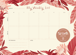 52 Lists Weekly Desk Pad