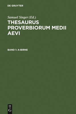 A-Birne - Singer, Samuel (Editor), and Kuratorium Singer Der Sagw (Editor)