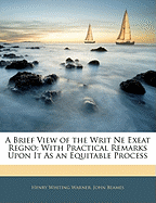 A Brief View of the Writ Ne Exeat Regno: With Practical Remarks Upon It as an Equitable Process