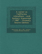 A Career in California Viticulture: Oral History Transcript / 1987