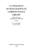 A Catalogue of Manuscripts in Lambeth Palace Library