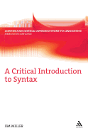 A Critical Introduction to Syntax