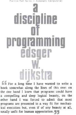 A Discipline of Programming - Dijkstra, E