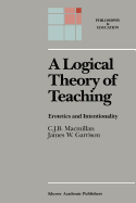 A Logical Theory of Teaching: Erotetics and Intentionality