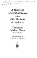 A Windsor Correspondence