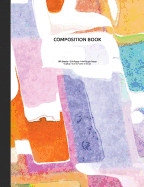 Abstract Watercolor Composition Notebook, 4x4 Quad Rule Graph Paper: 100 Sheets / 200 Pages, 9-3/4" X 7-1/2"