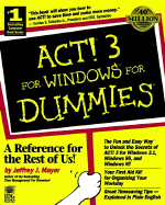 ACT! 3 for Windows for Dummies