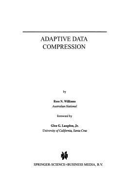Adaptive Data Compression - Williams, Ross N