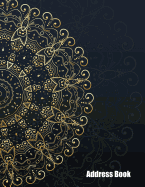 Address Book: Mandala Large Print, 8.5" x 11", Contacts, Addresses, Phone Numbers, Emails & Notes
