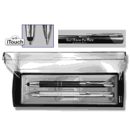 Adoration Pen/Pencil Set Black/Silver