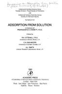 Adsorption from Solution: Symposium in Honour of Professor D.H.Everett