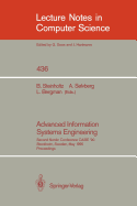 Advanced Information Systems Engineering: Second Nordic Conference Caise '90, Stockholm, Sweden, May 8-10, 1990, Proceedings