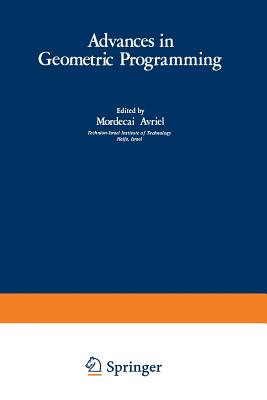 Advances in Geometric Programming - Avriel, Mordecai