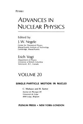 Advances in Nuclear Physics: Volume 20 - Negele, J W (Editor), and Vogt, Erich W (Editor)