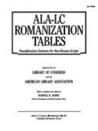 ALA-LC Romanization Tables: Transliteration Schemes for Non-Roman Scripts