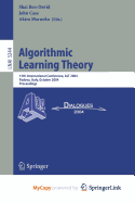 Algorithmic Learning Theory