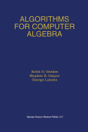 Algorithms for Computer Algebra