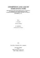 Amorphous and Liquid Semiconductors: Proceedings