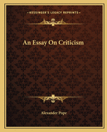 An Essay on Criticism