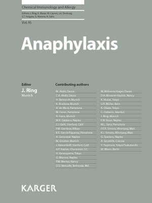 Anaphylaxis - Ring, J. (Editor), and Platts-Mills, T.A.E. (Series edited by)