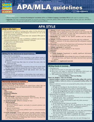 APA/MLA Guidelines - BarCharts Inc
