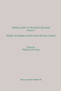 Approaches to Ancient Judaism, Volume V: Studies in Judaism and Its Greco-Roman Context