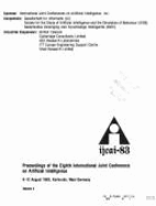 Artificial Intelligence - International Conference Proceedings: 8th, 1983