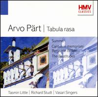 Arvo P�rt: Tabula Rasa - Martin Roscoe (piano); Robert Aldwinckle (piano); Tasmin Little (violin); Vasari Singers (choir, chorus); Bournemouth Sinfonietta