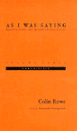 As I Was Saying, Volume 3: Urbanistics
