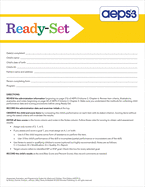 Assessment, Evaluation, and Programming System for Infants and Children (AEPS�-3): Ready-Set
