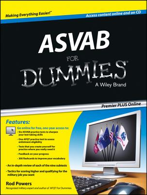 ASVAB for Dummies, Premier Plus (with Free Online Practice Tests) - Powers, Rod