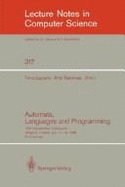 Automata, Languages and Programming - Lepistv, Timo (Editor), and Salomaa, Arto (Editor)