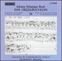 Bach:Orgelb�chlein Vol.3 - Helmuth Rilling (organ)