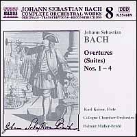Bach: Overtures (Suites) Nos. 1-4 - Karl Kaiser (flute); Cologne Chamber Orchestra; Helmut M�ller-Br�hl (conductor)