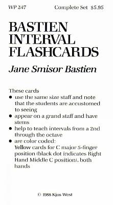 Bastien Interval Flashcards - 