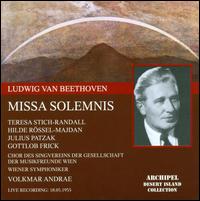 Beethoven: Missa Solemnis - Franz Schutz (organ); Gottlob Frick (bass); Hilde R�ssl-Majdan (contralto); Julius Patzak (tenor);...