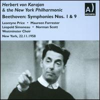 Beethoven: Symphonies Nos. 1, 9 - Leontyne Price (soprano); L�opold Simoneau (tenor); Maureen Forrester (contralto); Norman Scott (bass);...