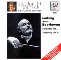 Beethoven: Symphonies Nos. 7 & 8 - Zurich Tonhalle Orchestra; David Zinman (conductor)