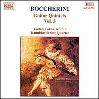 Boccherini: Guitar Quintets, Vol. 3 - Danubius String Quartet; Danubius String Quartet; Gyorgy Eder (cello); Zolt�n Tokos (guitar)