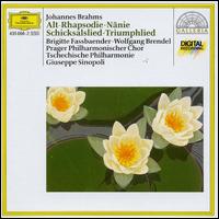 Brahms: Alt-Rhapsodie; N�nie; Schicksalslied; Triumphlied - Brigitte Fassbaender (contralto); Wolfgang Brendel (baritone); Prague Philharmonic Choir (choir, chorus); Czech Philharmonic; Giuseppe Sinopoli (conductor)