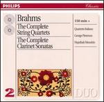 Brahms: Complete String Quartets; Clarinet Sonatas - Elisa Pegreffi (violin); Franco Rossi (cello); George Pieterson (clarinet); Hephzibah Menuhin (piano); Paolo Borciani (violin); Piero Farulli (viola); Quartetto Italiano (strings); Quartetto Italiano