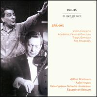 Brahms: Violin Concerto; Alto Rhapsody; Overture - Aafje Heynis (contralto); Arthur Grumiaux (violin); Royal Male Choir "Apollo" (choir, chorus); Royal Concertgebouw Orchestra;...